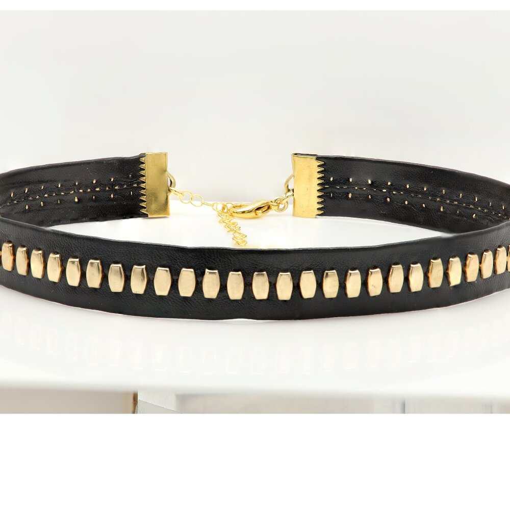 Black Gothic Choker Adjustable Fancy Chokers  (#55)